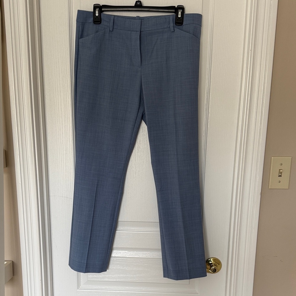 Women's Theory Light Blue Crop Pant Trouser Size 8